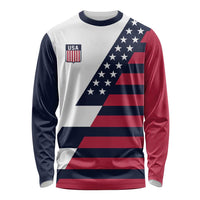 Custom World Soccer United States 2026 Long Sleeve Shirt Simple Stars and Stripes - Wonder Print Shop