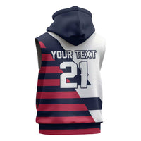 Custom World Soccer United States 2026 Sleeveless Hoodie Simple Stars and Stripes - Wonder Print Shop