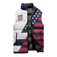 Custom World Soccer United States 2026 Sleeveless Puffer Jacket Simple Stars and Stripes - Wonder Print Shop