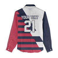 Custom World Soccer United States 2026 Women Casual Shirt Simple Stars and Stripes - Wonder Print Shop