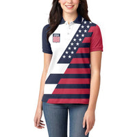 Custom World Soccer United States 2026 Women Polo Shirt Simple Stars and Stripes - Wonder Print Shop