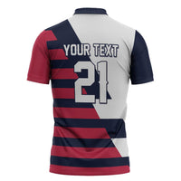 Custom World Soccer United States 2026 Zipper Polo Shirt Simple Stars and Stripes - Wonder Print Shop