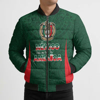 Custom Mexico Football Dream 2026 Bomber Puffer Jacket Aztec Take Me To America