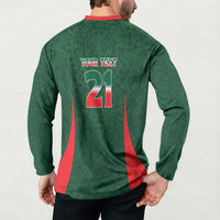 Custom Mexico Football Dream 2026 Button Sweatshirt Aztec Take Me To America