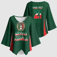 Custom Mexico Football Dream 2026 Kimono Sleeve Blouse Aztec Take Me To America