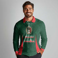 Custom Mexico Football Dream 2026 Long Sleeve Polo Shirt Aztec Take Me To America