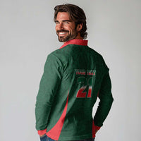 Custom Mexico Football Dream 2026 Long Sleeve Polo Shirt Aztec Take Me To America