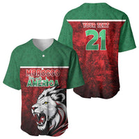 Custom Morocco Football Dream 2026 Baseball Jersey Atlas Lions Journey To America
