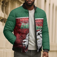 Custom Morocco Football Dream 2026 Bomber Puffer Jacket Atlas Lions Journey To America