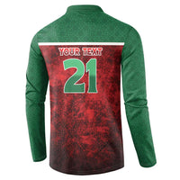 Custom Morocco Football Dream 2026 Button Sweatshirt Atlas Lions Journey To America