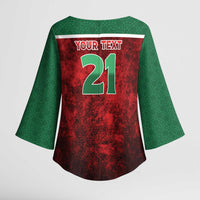 Custom Morocco Football Dream 2026 Kimono Sleeve Blouse Atlas Lions Journey To America