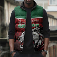 Custom Morocco Football Dream 2026 Sleeveless Puffer Jacket Atlas Lions Journey To America