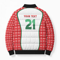 Custom Morocco Football Dream 2026 Bomber Puffer Jacket Take Me To America