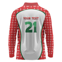 Custom Morocco Football Dream 2026 Long Sleeve Polo Shirt Take Me To America