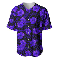 Polynesian Pride Hawaii Style With Hibiscus Baseball Jersey Blue LT9 - Wonder Print Shop