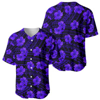 Polynesian Pride Hawaii Style With Hibiscus Baseball Jersey Blue LT9 - Wonder Print Shop