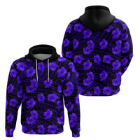 Polynesian Pride Hawaii Style With Hibiscus Hoodie Blue - Wonder Print Shop