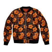 Polynesian Pride Hawaii Style With Hibiscus Bomber Jacket Gold LT9 - Wonder Print Shop