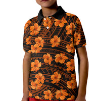 Polynesian Pride Hawaii Style With Hibiscus Polo Shirt for Kid Gold - Wonder Print Shop