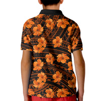 Polynesian Pride Hawaii Style With Hibiscus Polo Shirt for Kid Gold - Wonder Print Shop