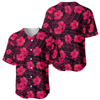 Polynesian Pride Hawaii Style With Hibiscus Baseball Jersey Pink LT9 - Wonder Print Shop