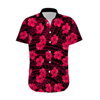 Polynesian Pride Hawaii Style With Hibiscus Hawaiian Shirt Pink - Wonder Print Shop