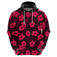 Polynesian Pride Hawaii Style With Hibiscus Hoodie Pink - Wonder Print Shop