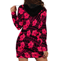 Polynesian Pride Hawaii Style With Hibiscus Hoodie Dress Pink - Wonder Print Shop