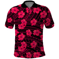 Polynesian Pride Hawaii Style With Hibiscus Polo Shirt Pink - Wonder Print Shop