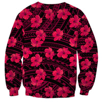 Polynesian Pride Hawaii Style With Hibiscus Sweatshirt Pink - Wonder Print Shop