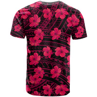 Polynesian Hawaii Style With Hibiscus T Shirt Pink - Wonder Print Shop