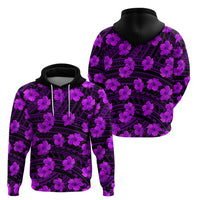 Polynesian Pride Hawaii Style With Hibiscus Hoodie Purple - Wonder Print Shop