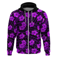 Polynesian Pride Hawaii Style With Hibiscus Hoodie Purple - Wonder Print Shop