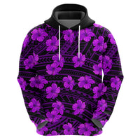 Polynesian Pride Hawaii Style With Hibiscus Hoodie Purple - Wonder Print Shop