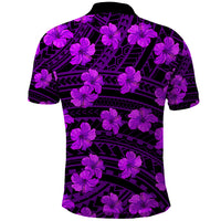 Polynesian Pride Hawaii Style With Hibiscus Polo Shirt Purple - Wonder Print Shop