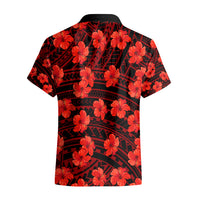 Polynesian Pride Hawaii Style With Hibiscus Hawaiian Shirt Red - Wonder Print Shop