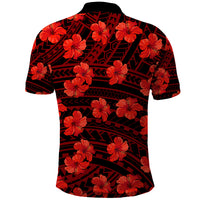 Polynesian Pride Hawaii Style With Hibiscus Polo Shirt Red - Wonder Print Shop