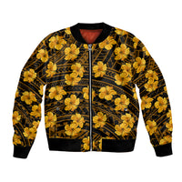 Polynesian Pride Hawaii Style With Hibiscus Bomber Jacket Yellow LT9 - Wonder Print Shop