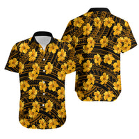 Polynesian Pride Hawaii Style With Hibiscus Hawaiian Shirt Yellow - Wonder Print Shop