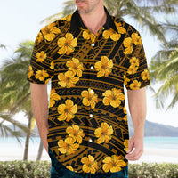 Polynesian Pride Hawaii Style With Hibiscus Hawaiian Shirt Yellow - Wonder Print Shop