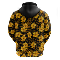 Polynesian Pride Hawaii Style With Hibiscus Hoodie Yellow - Wonder Print Shop