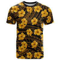 Polynesian Hawaii Style With Hibiscus T Shirt Yellow - Wonder Print Shop