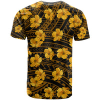 Polynesian Hawaii Style With Hibiscus T Shirt Yellow - Wonder Print Shop