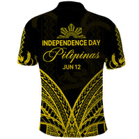 Philippines Polo Shirt Independence Day Pechera With Side Barong Patterns - Wonder Print Shop