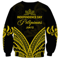 Philippines Independence Day Sweatshirt Pechera With Side Barong Patterns - Wonder Print Shop