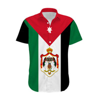 Personalised Hashemite Kingdom of Jordan Hawaiian Shirt Jordan Flag Style - Wonder Print Shop