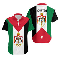 Personalised Hashemite Kingdom of Jordan Hawaiian Shirt Jordan Flag Style - Wonder Print Shop