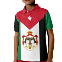 Custom Hashemite Kingdom of Jordan Polo Shirt for Kid Jordan Flag Style - Wonder Print Shop