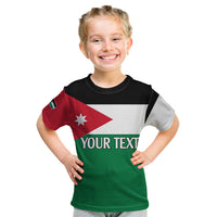 Personalised Jordan Kid T Shirt Jordan Independence Anniversary Simple Flag Style - Wonder Print Shop
