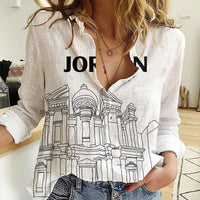 Jordan Women Casual Shirt Al-Khazneh in Jordan Simple - Wonder Print Shop